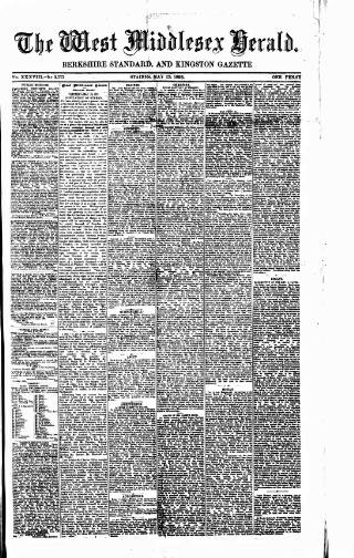 cover page of West Middlesex Herald published on May 13, 1893